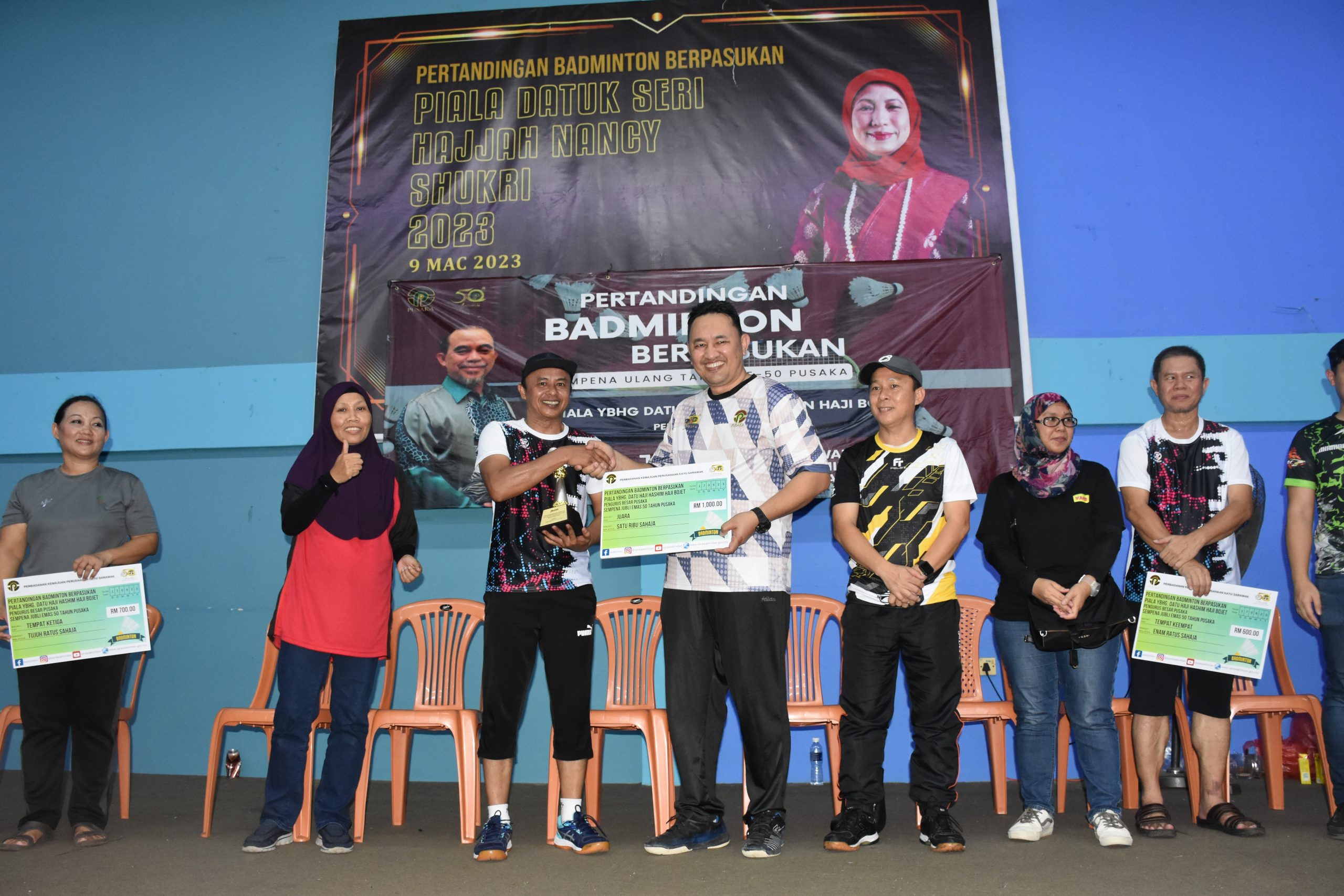 Read more about the article HARWOOD RANGKUL JUARA PERTANDINGAN BADMINTON PIALA YBHG DATU HAJI HASHIM BIN BOJET SEMPENA ULANGTAHUN JUBLI EMAS KE 50 PUSAKA